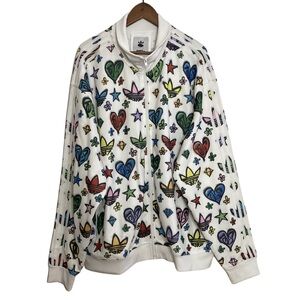 New Adidas x Jeremy Scott Track Jacket Mens 2XL Monogrammed Firebird UniteFit